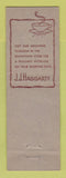 Matchbook Cover - JJ Haggarty Men's Clothes Beverly Hills Los Angeles CA