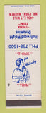 Matchbook Cover - Hollywood Weight Dynamics Warren MI girlie