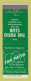 Matchbook Cover - The Patio Club St Thomas Virgin Islands Clothes