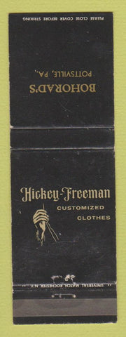 Matchbook Cover - Hickey Freeman Men's Clothes Bohorad's Pottsville PA WEAR