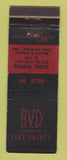 Matchbook Cover - BVD Shirt Makers Clothes Urgel Perras  Montreal? QC