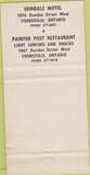 Matchbook Cover - Villa Restaurant Cooksville ON bull fighting 30 Strike
