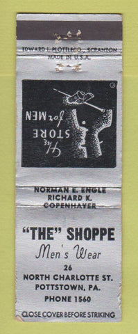 Matchbook Cover - The Shoppe Men's Clothes Pottstown PA WEAR