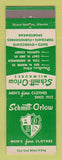 Matchbook Cover - Schmitt Orlow Men's Clothes Milwaukee WI