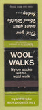 Matchbook Cover - Wool Walks Nylon Socks Trenton ON Vagden WEAR