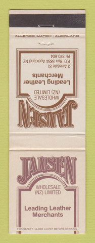 Matchbook Cover - Jansen Leather Merchants Auckland New Zealand