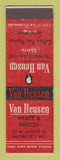 Matchbook Cover - Van Heusen Men's Clothes Hyatt Pinson Baltimore MD