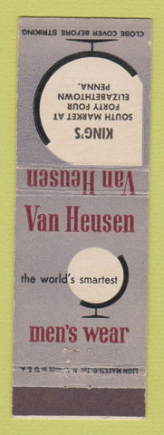 Matchbook Cover - Van Heusen Men's Clothes King's Elizabethtown PA