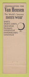 Matchbook Cover - Van Heusen Men's Clothes King's Elizabethtown PA