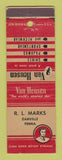 Matchbook Cover - Van Heusen Men's Clothes RL Marks Danville PA
