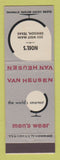 Matchbook Cover - Van Heusen Men's Clothes Noel's Denison TX