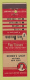 Matchbook Cover - Van Heusen Men's Clothes Reider's Hastings NY