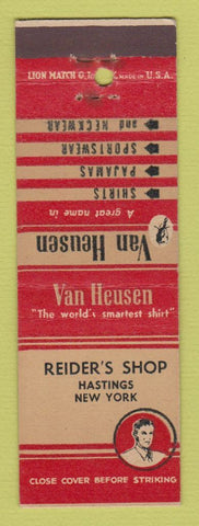 Matchbook Cover - Van Heusen Men's Clothes Reider's Hastings NY