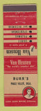 Matchbook Cover - Van Heusen Men's Clothes Burr's Pauls Valley OK