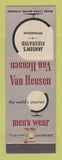 Matchbook Cover - Van Heusen Men's Clothes Jansen's Federated Effingham IL