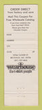 Matchbook Cover - Wearhouse Clothes T Shirt Printing Beltsville MD