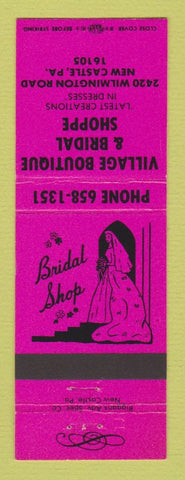 Matchbook Cover - Village Boutique & Bridal Shop New Castle PA