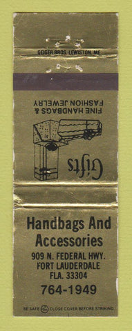 Matchbook Cover - Handbags and Accessories Gifts Fort Lauderdale FL WEAR