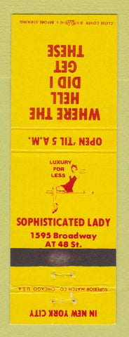 Matchbook Cover - Sophisticated Lady Clothes New York City