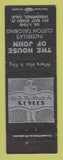 Matchbook Cover - House of John Tailoring Clothes Inglewood CA