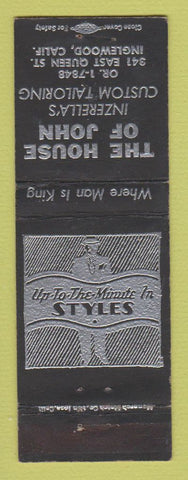 Matchbook Cover - House of John Tailoring Clothes Inglewood CA