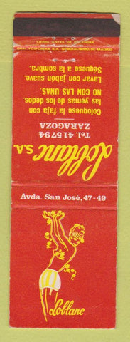 Matchbook Cover - Loblanc clothes girlie Zaragoza Spain WORN