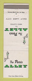 Matchbook Cover - Paris Alley Men's Clothes Salt Lake City UT WEAR