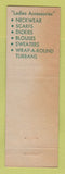 Matchbook Cover - Rosebud Textile Company Women's Clothes Kansas City MO WEAR