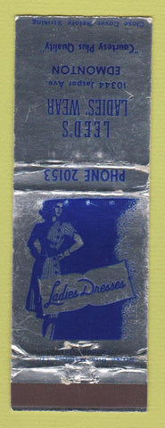 Matchbook Cover - Leed's Women's Clothes Edmonton AB girlie WEAR