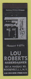 Matchbook Cover - Lou Roberts Haberdasher Clothes Roosevelt LI NY