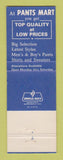 Matchbook Cover - Pants Mart Clothes Philadelphia PA WEAR