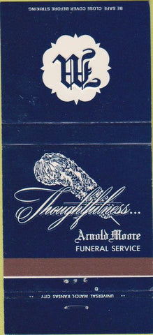 Matchbook Cover - Arnold Moore Funeral Home Bartlesville OK 30 Strike