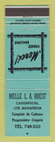 Matchbook Cover - Melle Ruest Clothes Causapscal QC BLUE
