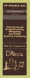 Matchbook Cover - D'Aliccia Imported Luggage Double Bay Australia