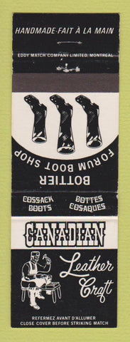 Matchbook Cover - Canadian Leather Craft Bootms Montreal QC