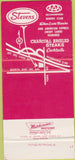 Matchbook Cover - Stevens Steaks Elmhurst IL 30 Strike