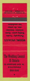 Matchbook Cover - The Wedding Council of Ontario Willowdale ON RED
