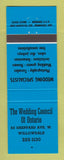 Matchbook Cover - The Wedding Council of Ontario Willowdale ON BLUE