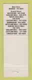 Matchbook Cover - President Tuxedo Warren Birmingham MI WEAR
