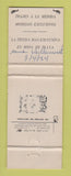 Matchbook Cover - Jaime Men's Clothes Acapulco Mexico WEAR
