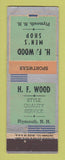 Matchbook Cover - HF Wood Men's Clothes Plymouth NH ADVANCE