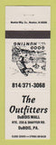 Matchbook Cover - The Outfitters DuBois PA sporting goods