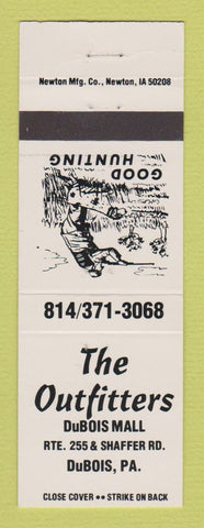 Matchbook Cover - The Outfitters DuBois PA sporting goods