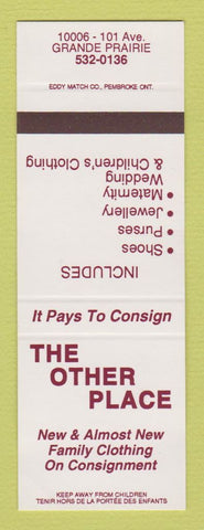Matchbook Cover - The Other Place Clothing Grande Prairie AB? SAMPLE