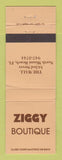 Matchbook Cover - Ziggy Boutique North Miami Beach FL WEAR