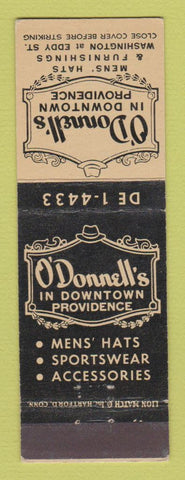 Matchbook Cover - O'Donnell's Men's Clothes Providence RI