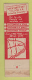 Matchbook Cover - Kent's Mens Clothes Clifton Heights PA