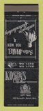 Matchbook Cover - Kosins Men's Clothes Detroit MI