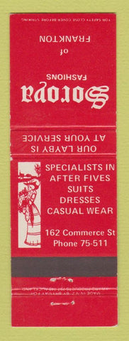 Matchbook Cover - Soroya Clothes Frankton New Zealand