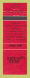 Matchbook Cover - Shakey's Shirt Shop Clothes Burlington ON